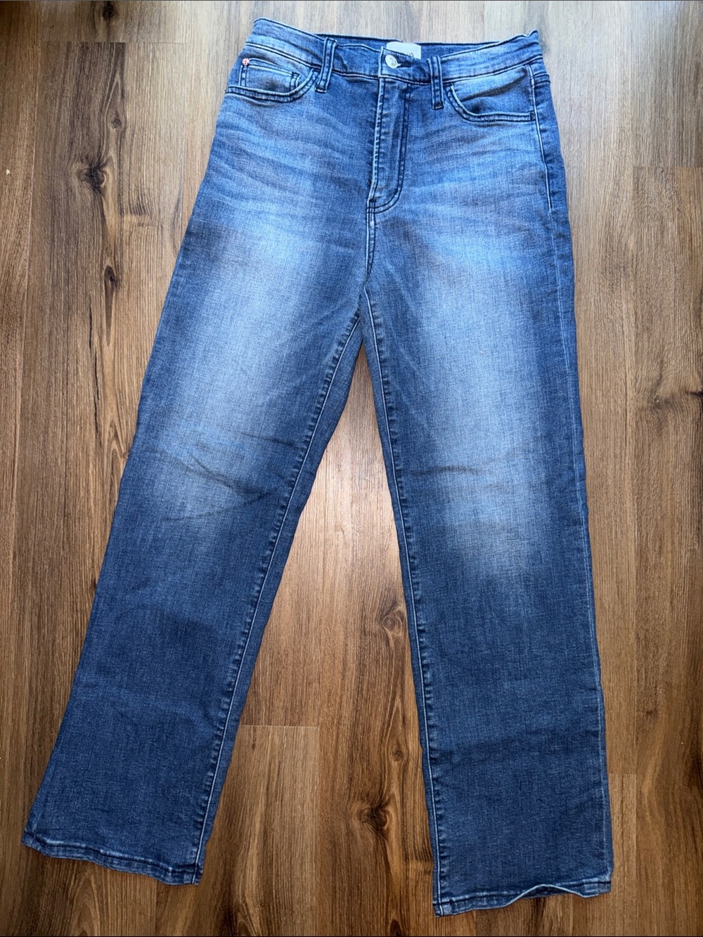 Hudson Jeans Women High-Rise Straight Jeans in Medium Blue Wash